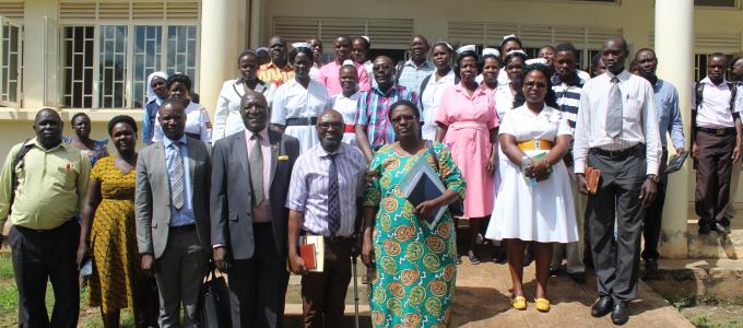 Health workers pose with RDC and CAO Dorothy