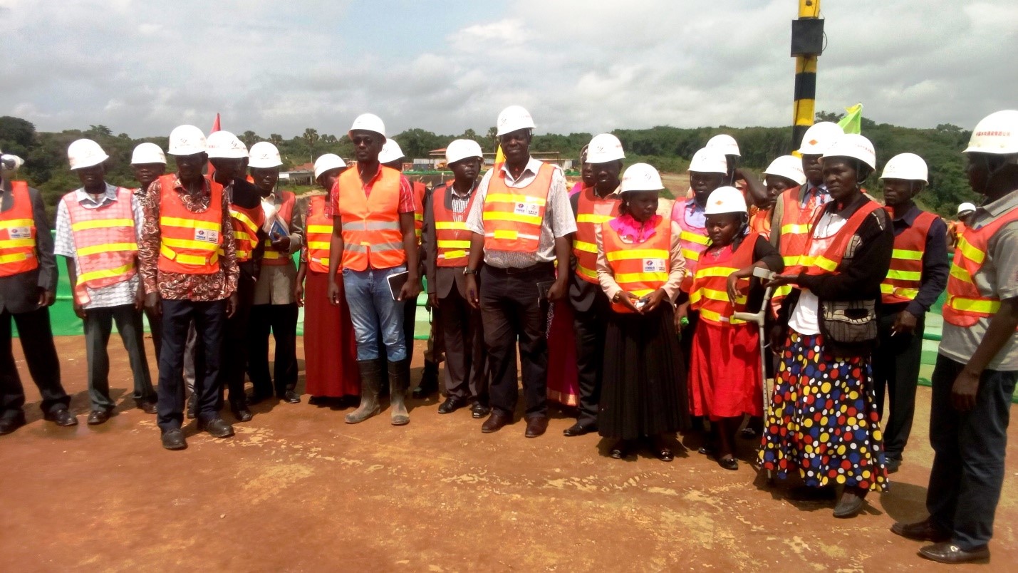 Kiryandongo officials during the inspection of Karuma Hydro Power Project