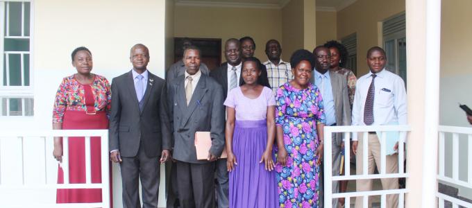 Kiryandongo District Local Government Land board members pose for a group photo District Land board